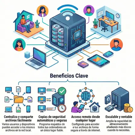 Almacenamiento centralizado y accesible.